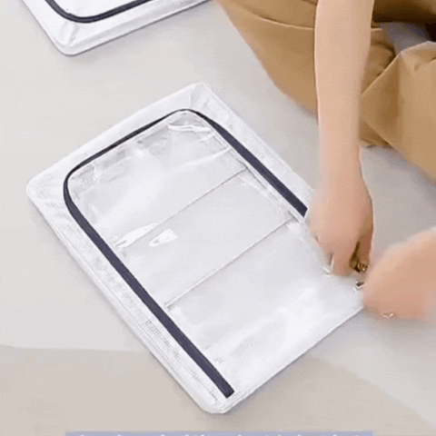 (Pack of 2 )Foldable Transparent Storage Box for Shoes, Toys, Clothes, Books